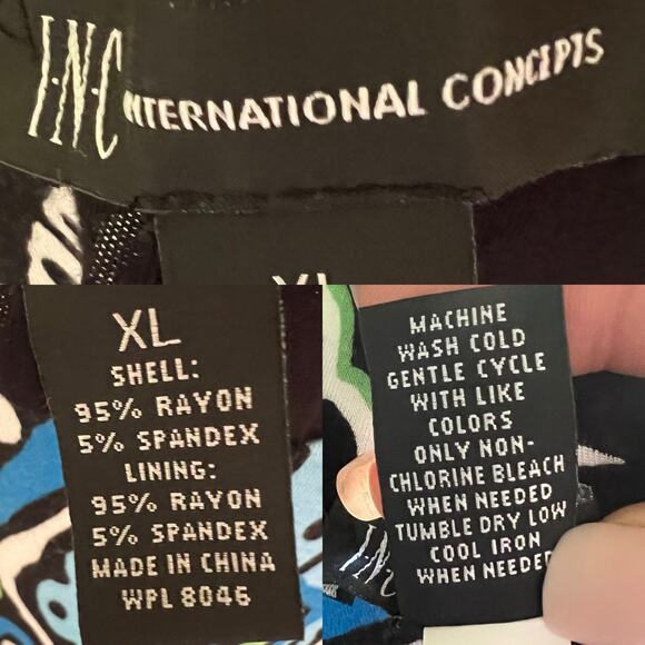 INC International Concept  Blue-Green Strappy Maxi Bodycon Dress Size XL Boho - Picture 6 of 17